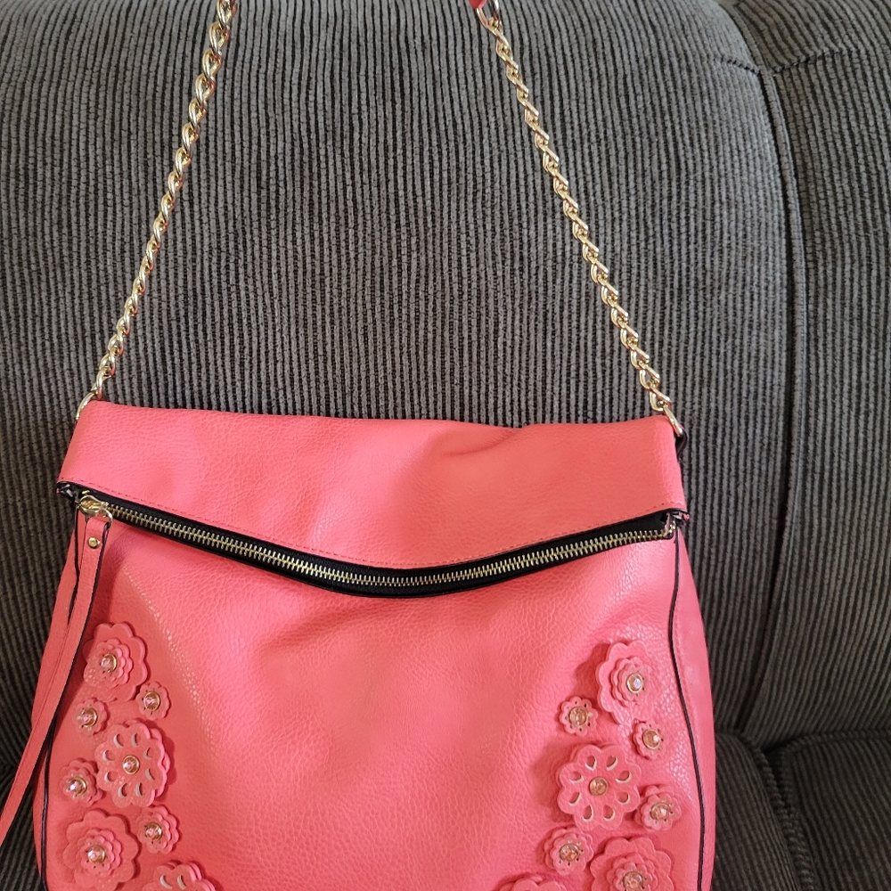 Gianni Benni coral shoulder bag